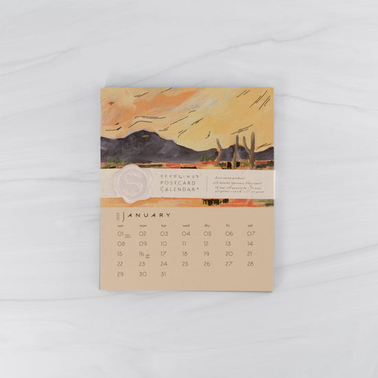 Load image into Gallery viewer, Desert Cactus Postcard Calendar
