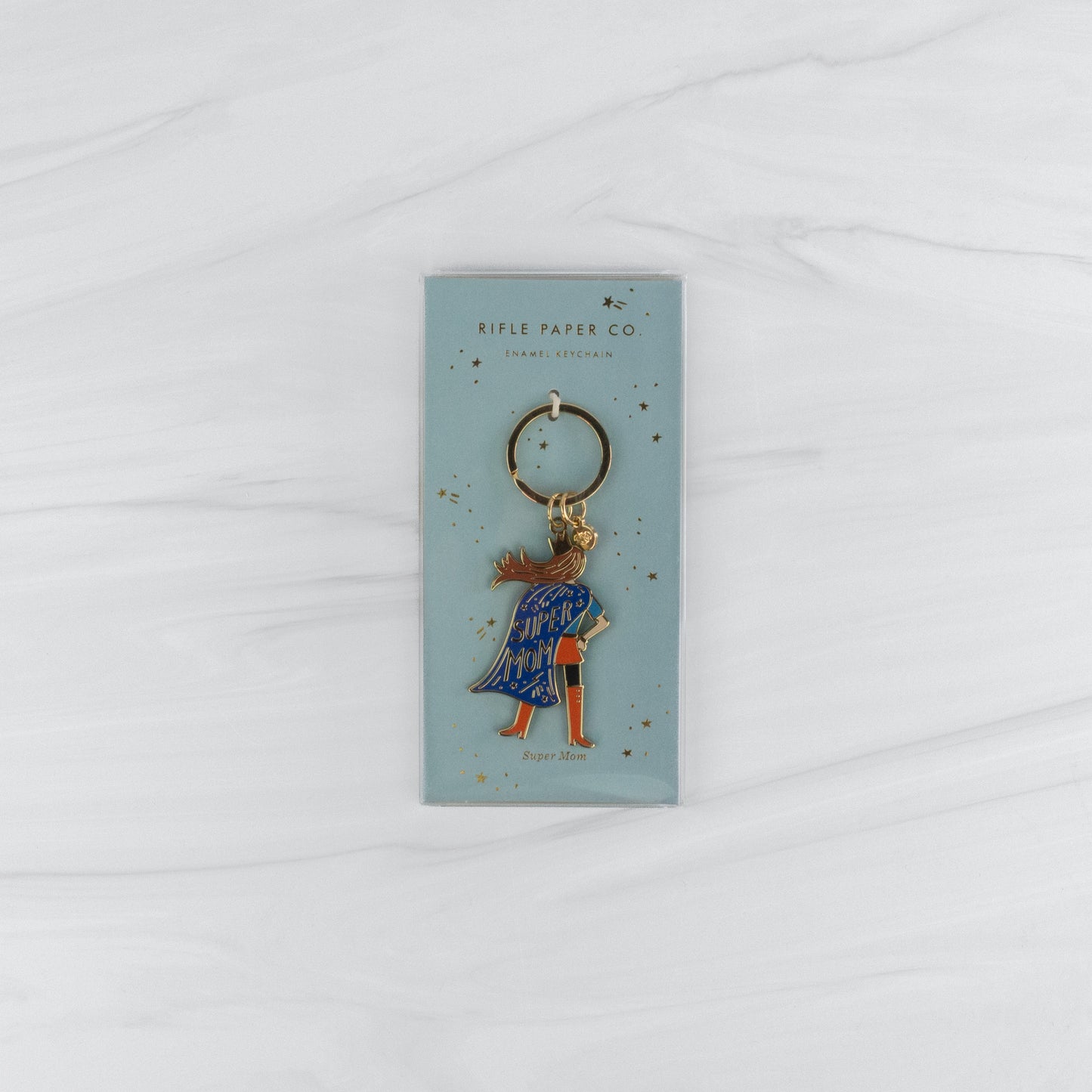 Load image into Gallery viewer, Super Mom Enamel Keychain
