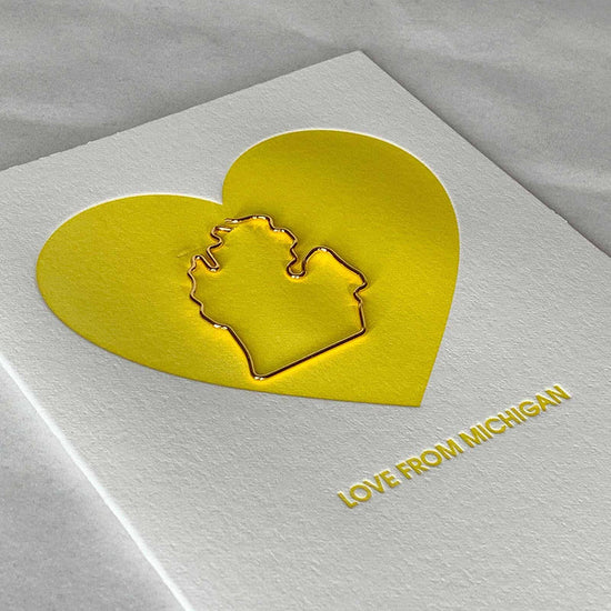 Love From Michigan - Paper Clip Card