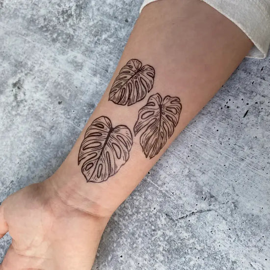 Monstera Leaves Temporary Tattoos