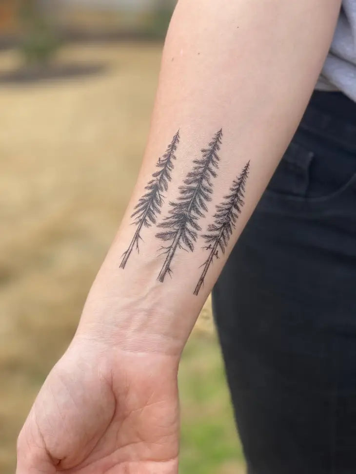 Pine Trees Temporary Tattoos