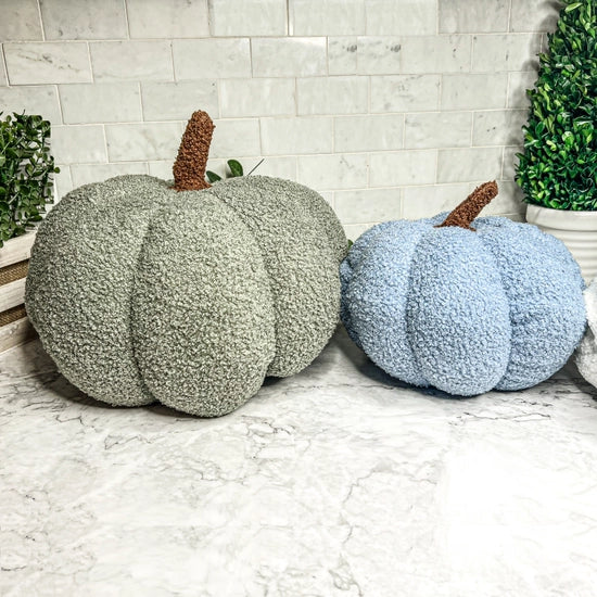Load image into Gallery viewer, Olive Green Plush Pumpkin

