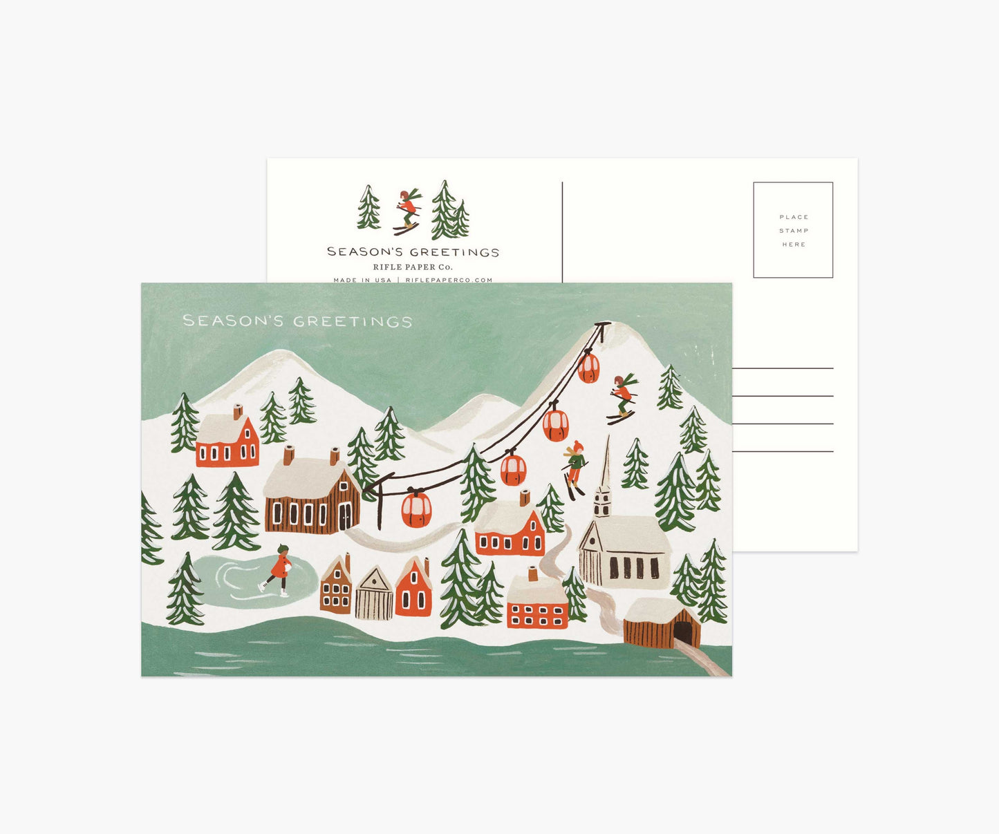 Load image into Gallery viewer, Holiday Snow Scene Postcards

