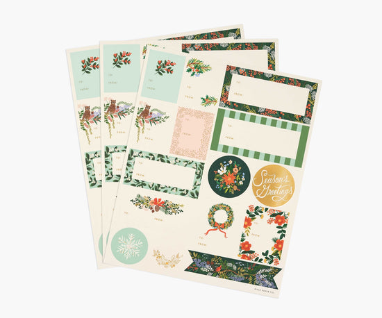Winter Floral Gift Stickers