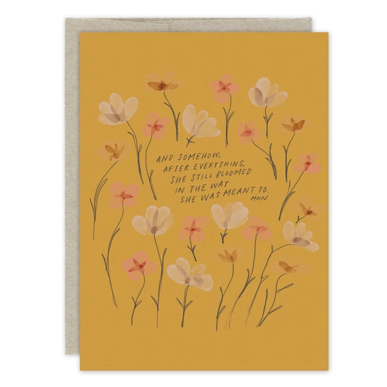 She Still Bloomed Encouragement Card