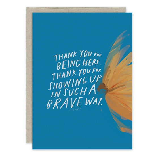 Showing Up Thank You Card