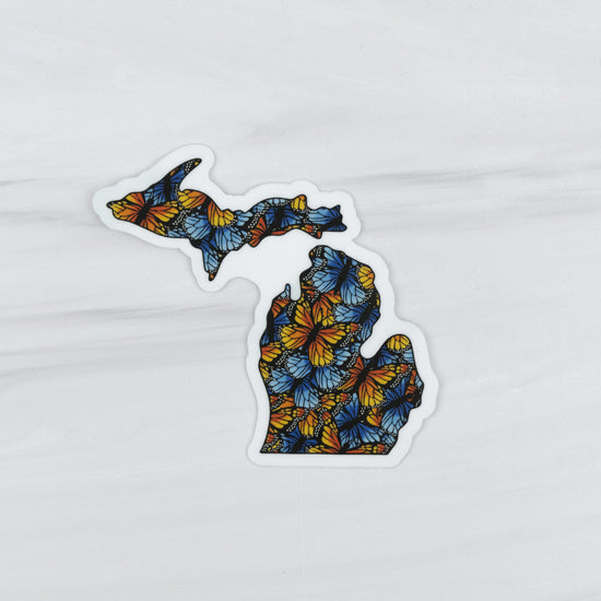 Michigan Butterfly Pattern Sticker