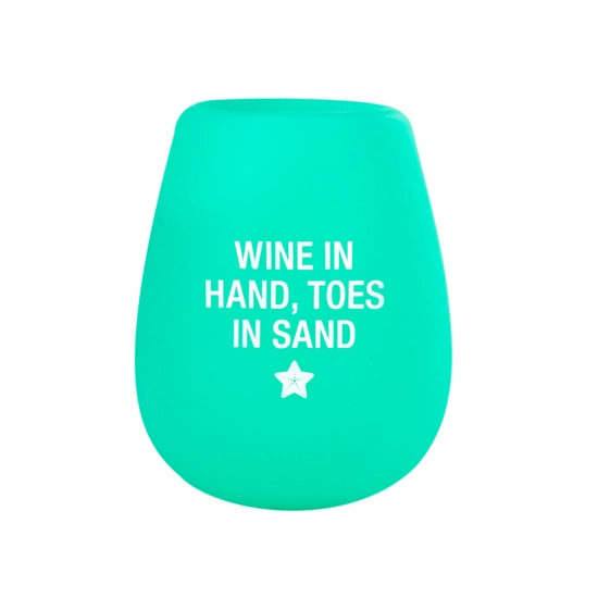 Load image into Gallery viewer, Toes in Sand Silicone Wine Cup
