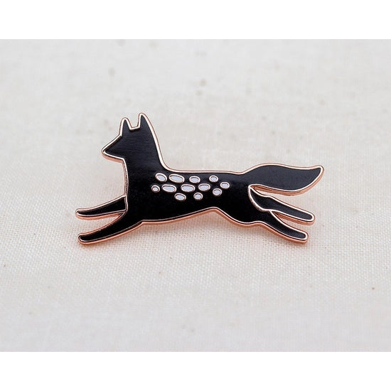Load image into Gallery viewer, Black Wolf Enamel Pin
