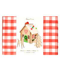 Load image into Gallery viewer, Wooden Embroidery Gingerbread House Kit

